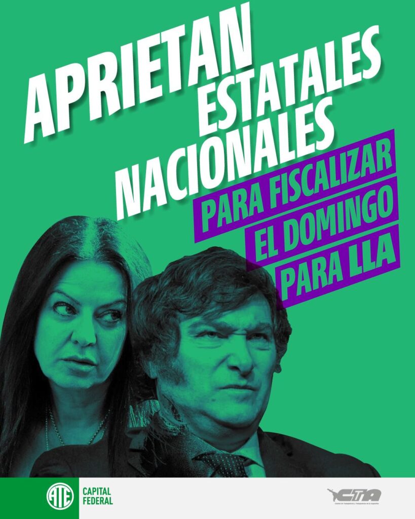 Estatales denuncian que Pettovello aprieta empleados públicos para que fiscalicen el domingo para La Libertad Avanza