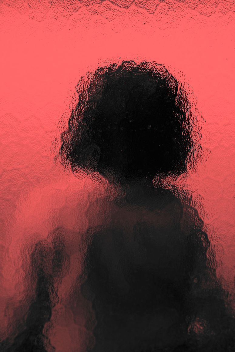 Imagen distorsionada de un niño