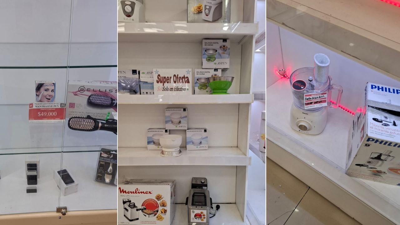Así lucen los estantes de Garbarino en su sucursal de la calle Uruguay