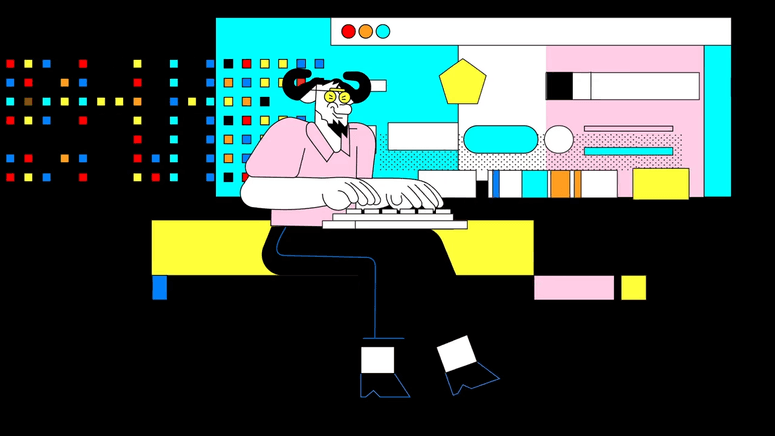 Person working at desk