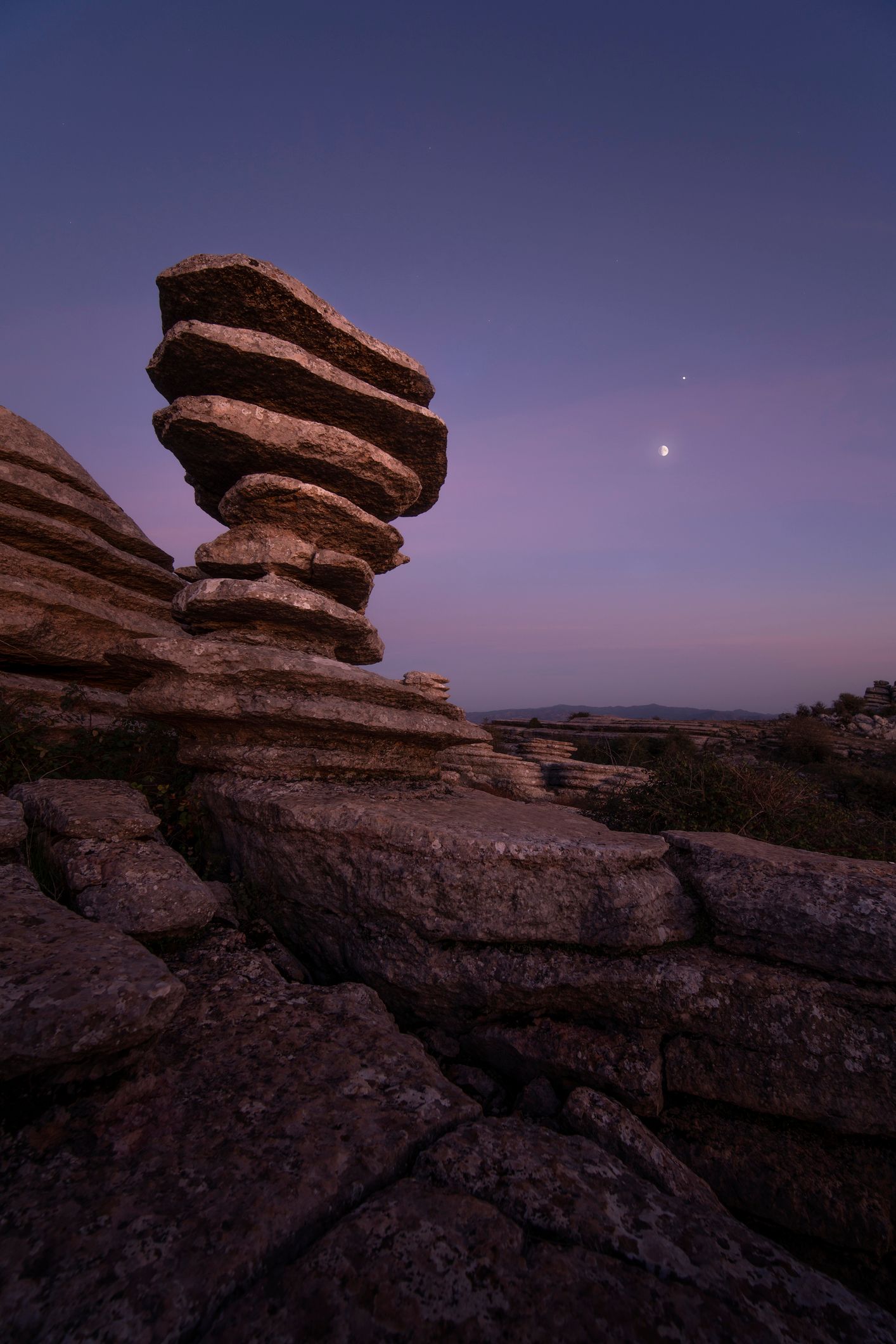 Parque natural de El Torcal de Antequera Andalucía.