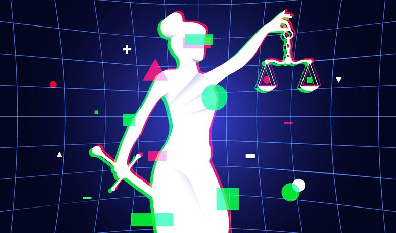 Una representación de la justicia en la era digital