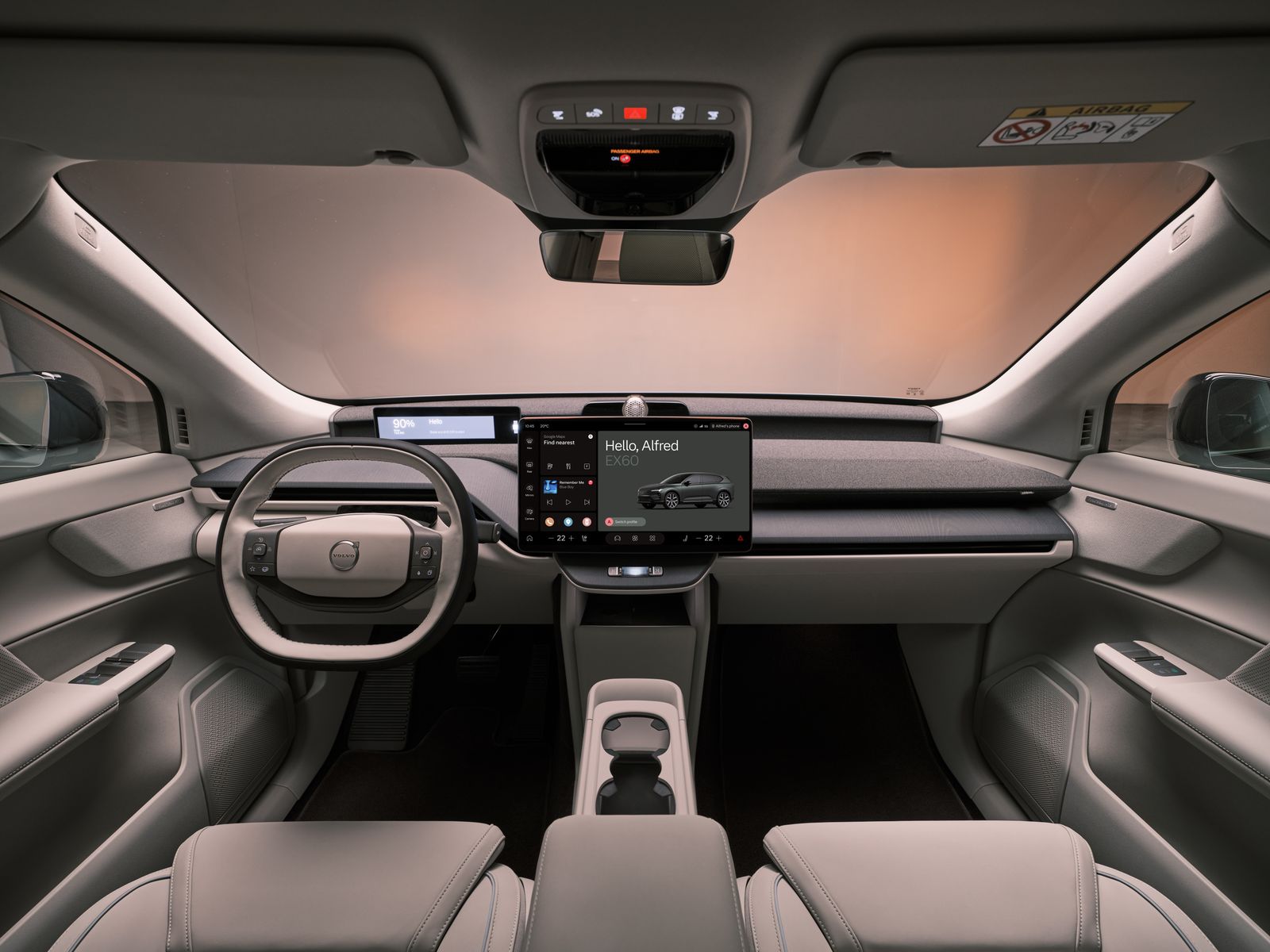El interior de la EX60. Llama la atención su diseño sencillo pero con un estilo típicamente nórdico que realza la...