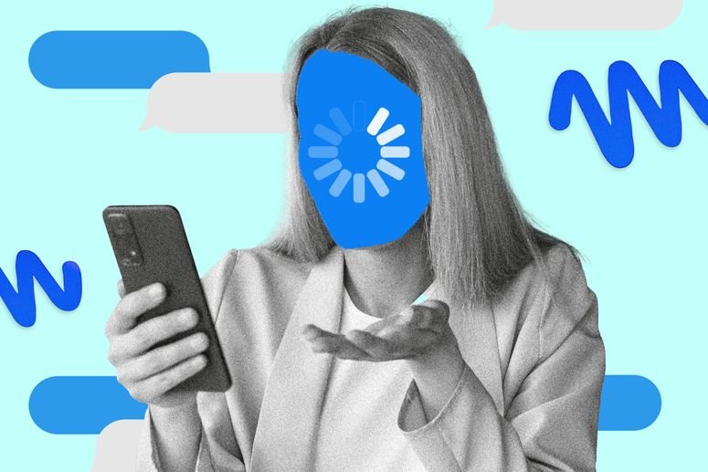 Persona con teléfono y cara tapada